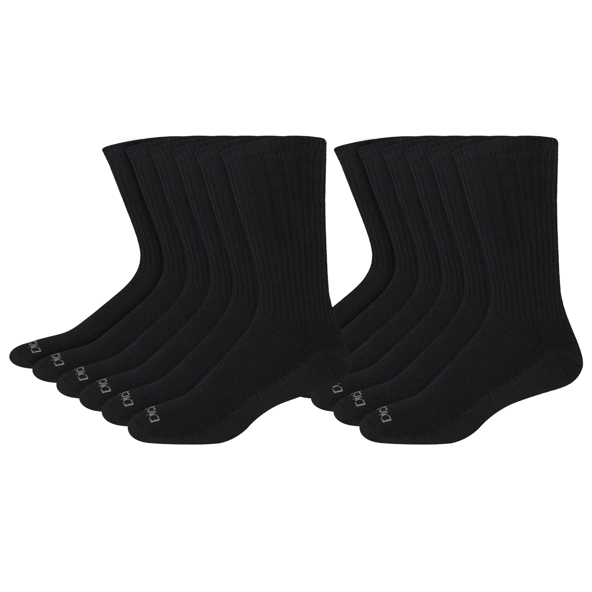 Dickies Men's Work Crew Socks, Black, 12-Pack photo 2