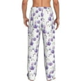 thumbnail image 3 of Goofa Orchids Flowers Printed Soft Pajama Pants for Men, Wide Leg Comfy Casual Lounge Yoga Pants-Medium, 3 of 9