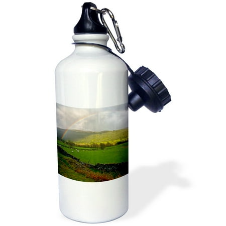 3dRose Scotland, Scottish Highlands, Rainbow, Sheep - EU36 DSL0002 - David Slater, Sports Water Bottle,