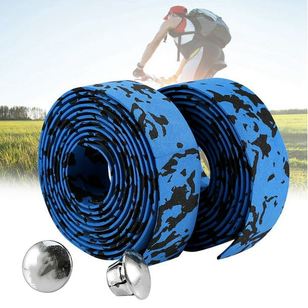 2pcs Bicycle Bar Tape Wrap, Red Yellow Rubber Foam Stable Bicycle