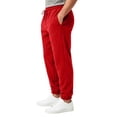 thumbnail image 4 of Delconic Mens Fleece Sweatpants Loose Fit Jogger Pants Plus Size Casual Drawstring Waist Elastic Cuff Lounge Trousers Red 2XL, 4 of 9