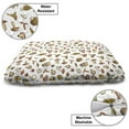 thumbnail image 3 of Cartoon Pet Bed, Mushrooms Scattered on a Plain Background Design, Chew Resistant Pad for Dogs and Cats Cushion with Removable Cover, 24" x 39", Redwood Burnt Sienna, by Ambesonne, 3 of 4