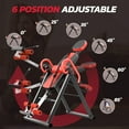 thumbnail image 6 of Heavy Duty Inversion Table, 300lb Capacity Back Therapy Reflexology with Adjustable Foldable Stretcher Machine Protective Belt, Dprodo Table, Red, 6 of 12