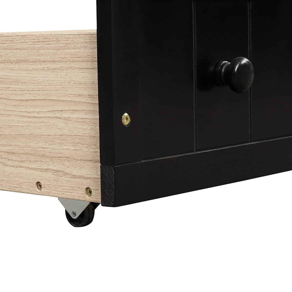Kepooman Twin Size Wooden Daybed with 2 Drawers for Bedroom Living Room, 78.2"L x 42.3"W x 35.4"H, Espresso Kepooman Twin Size Wooden Daybed with 2 Drawers for Bedroom Living Room, 78.2"L x 42.3"W x 35.4"H, Espresso