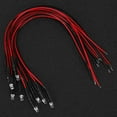 thumbnail image 4 of 50 Uds diodo cableado cabeza redonda luminosa resaltado enchufe recto cuentas LED 12V 3mm, 4 of 8