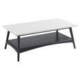 thumbnail image 1 of Madison Park Parker 48" Rectangular Solid Wood Coffee Table in Black/Off White, 1 of 7