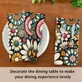 thumbnail image 4 of JSTEL Daisy Flower Peace Vintage Cloth Napkins Set of 1, 20x20 Inch Washable and Reusable Napkin for Decoupage Dinner Party Everyday Use, 4 of 6