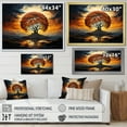 thumbnail image 4 of Designart "Yellow Orange Oak Tree Rooted " Floral Floater Framed Wall Decor, 4 of 7