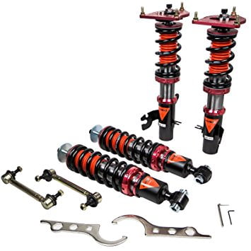 Godspeed ( MMX3510-B ) MINI ONE / COOPER 01-06 (R50) MonoMax Coilover Suspension Full adjustable 40 way Suspension Kit WIth Monotube shock (Best Coilovers For Mini Cooper)