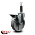thumbnail image 2 of 5 Inch Semi Steel Swivel 1 Inch Expanding Stem Caster with Brake SCC, 2 of 2