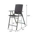 thumbnail image 2 of Costway 4 PCS Folding Rattan Wicker Bar Stool Chair Indoor & Outdoor Brown, 2 of 9