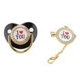thumbnail image 4 of Chupete Con Clip De Cadena Baby Chupete Bling I Love You Patrón Exquisito Regalo Infant Dummy Chupete Con Cadena Clip Para Recién Nacido Negro M Crtynell Descripción de la referencia, 4 of 8