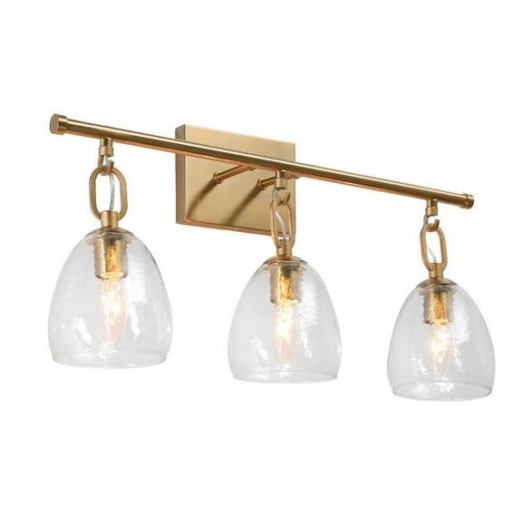 LNC Blobfish 21.7-in 3-Light Polished Gold LED Modern/Contemporary Vanity Light