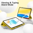 thumbnail image 7 of JETech Case for iPad (A16) 11th/10th Generation (2025/2022) with Pencil Holder, Slim Tablet Cover with Soft TPU Back, Auto Wake/Sleep (Yellow), 7 of 7