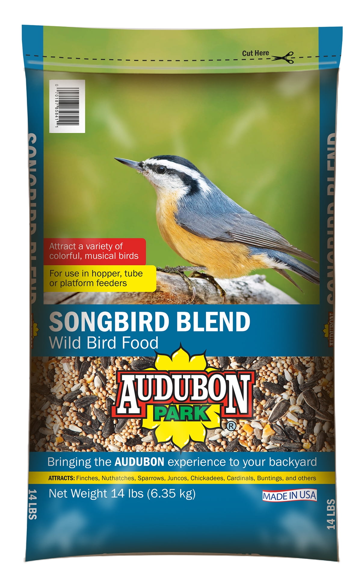 Audubon 12241 14 Lb Songbird Wild Bird Food
