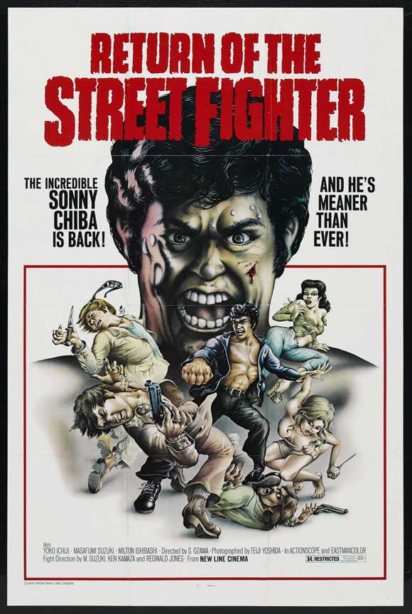 1974 THE STREET FIGHTER VINTAGE ACTION MOVIE POSTER PRINT 54x36  BIG 9MIL PAPER 