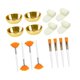 thumbnail image 3 of Juego de 16 cuencos y brochas faciales, kit completo de esteticista, regalo de fiesta, kit ligero de herramientas para mezclar mascarillas para uso Oro, 3 of 7