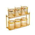 thumbnail image 2 of yuksok 2 Tier Condiment Jars Multipurpose Candy Nuts Dish for Holiday Wedding Fruit, 2 of 9