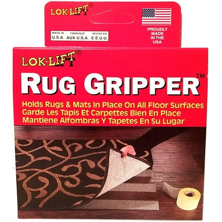 Pre Cut Wood Floor Optimum Technologies Lok Lift Rug Gripper Slip-Resistant Rug Tape for Rugs and Mats, 2.5-Inches by 25-Feet, Works on all floor surfaces including carpet, wood,.., By LokLift ()