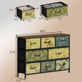 thumbnail image 6 of Satifur Console Table 8 Drawer Dresser with Retro Floral Pattern Drawer Dresser for Bedroom Living Room 31.5"H, 6 of 6
