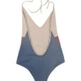 thumbnail image 2 of Tavik Womens Chase Color Blocked One Piece Halter Top Swimsuit, Blue, X-Small, 2 of 2