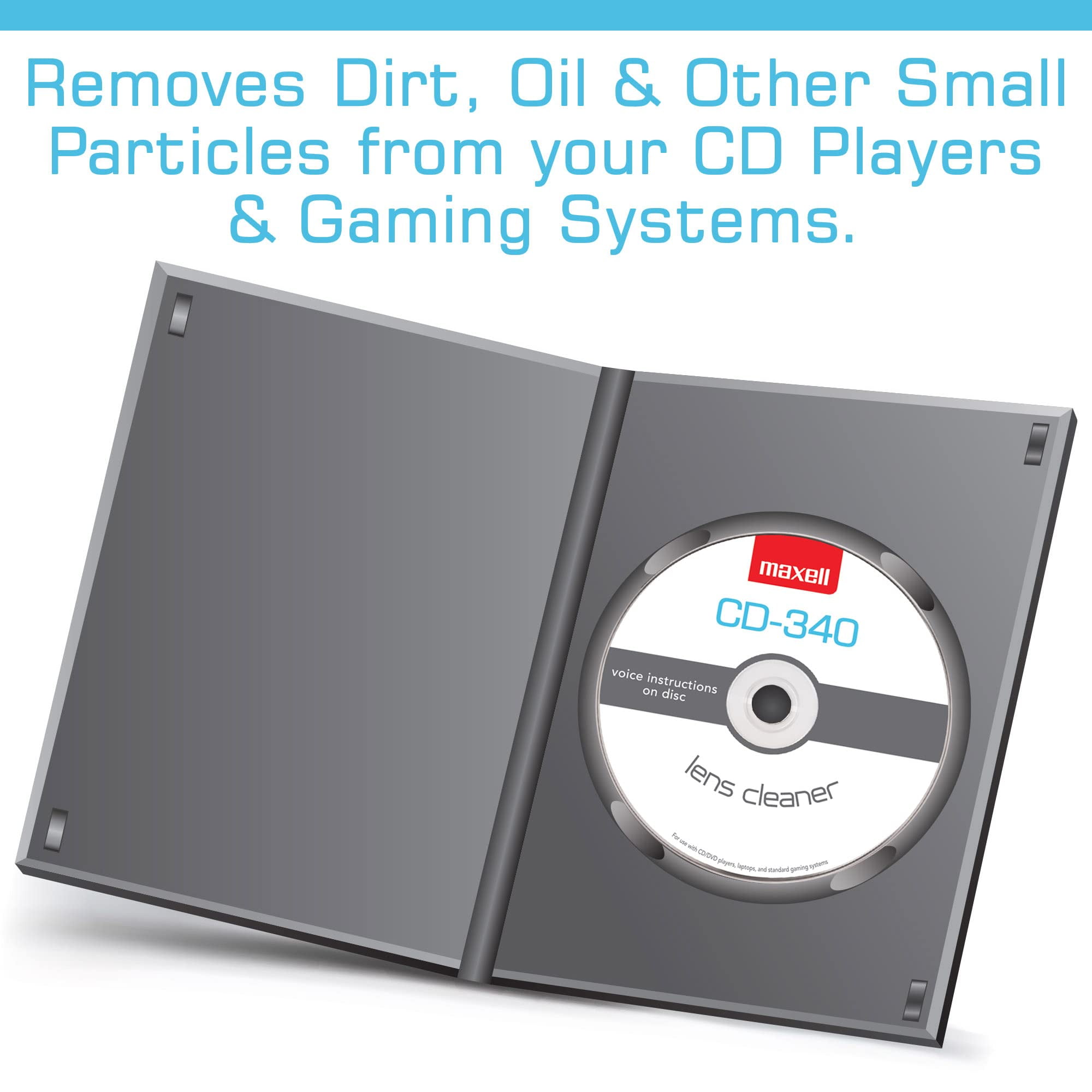 Maxell CD 340 - CD / DVD - jewel case - cleaning disk - Walmart.ca