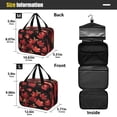 thumbnail image 3 of Travel Hanging Toiletry Bag with 4 Zipped Compartments Waterproof Makeup Accessories Spacious Cosmetic Bag Maple Leaves and Fireflies Medium, 3 of 9