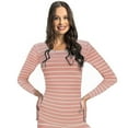 thumbnail image 1 of Rocky Women Thermal Top Shirt Base Layer for Cold Weather, Pink Stripe XS, 1 of 6