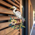 thumbnail image 4 of Great Egret Window Hanging - Acrylic Suncatcher with Floral Accents - Elegant Home Decor Gift for Mom, Mother’s Day, Bird Lovers & Nature Enthusiasts, 4 of 4