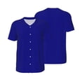 thumbnail image 3 of Daiia Navy Mens Baseball Jersey Button Down Shirts Short Sleeve Sports Uniforms-XX-Large, 3 of 9