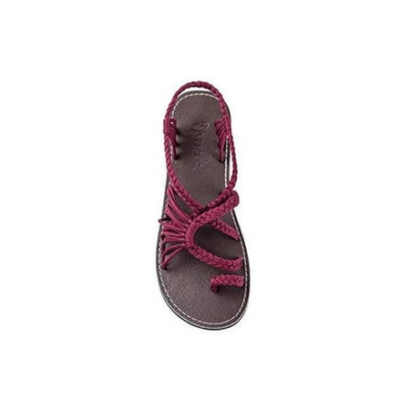 

UKAP Women s Summer Strap Flat Sandals Lightweight Beach Casual Shoes