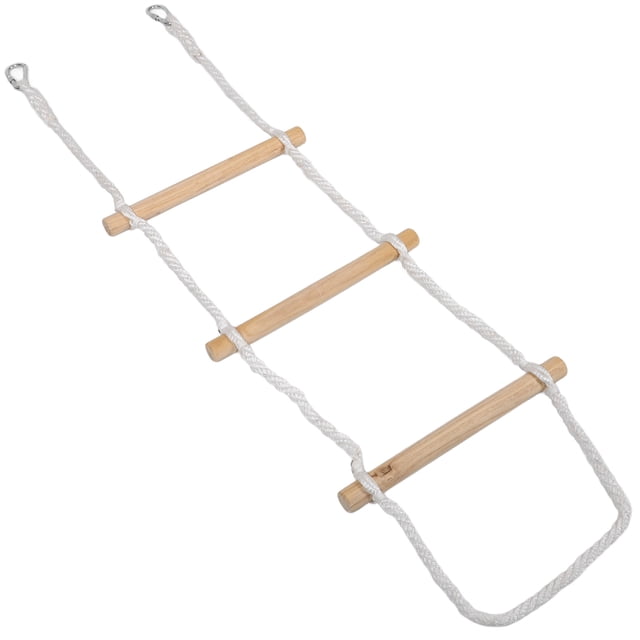 TABLZONE 36Pack Children Sliding Ladder for Loft Bed Wooden and Cotton Rope Construction Durable and Stable