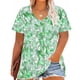 thumbnail image 1 of Karight Plus Size Women Tunic Tops Short Sleeve Tshirts Floral Printed V Neck T Shirt Plus Size Vacation Beach Blouse, 1 of 4