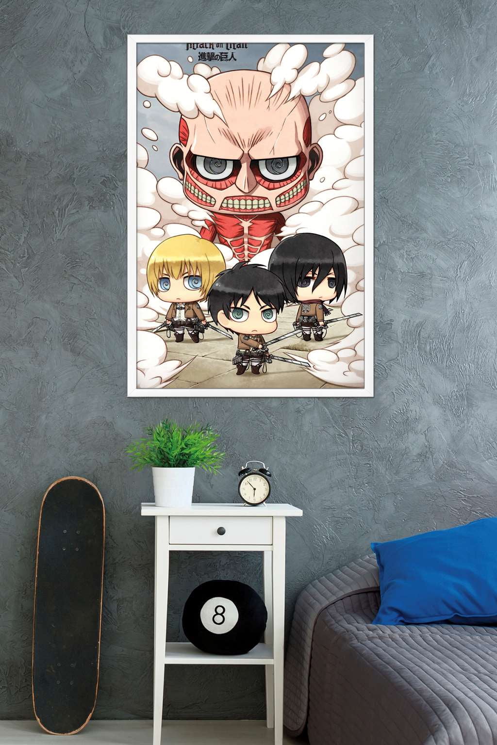 Attack on Titan - Chibi Group Wall Poster, 22.375" x 34", Framed