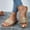 Khaki, variant on Tevas Womens Sandals Women's Summer Fashion Casual Woven Tape Decoration Round-toe Flat Bottom Slippers Kelly Green Sandals on Clearance