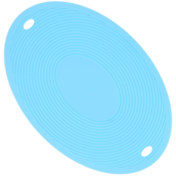 Microwave Splatter Guard Silicone Heat Insulation Pad Child 30.7x20.7x0.2cm Blue