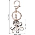 thumbnail image 4 of 2PCS Cute Octopus Crystal Rhinestones Keychain Animal Keyring Car & Bag Accessory Charm Pendant Gift, 4 of 5