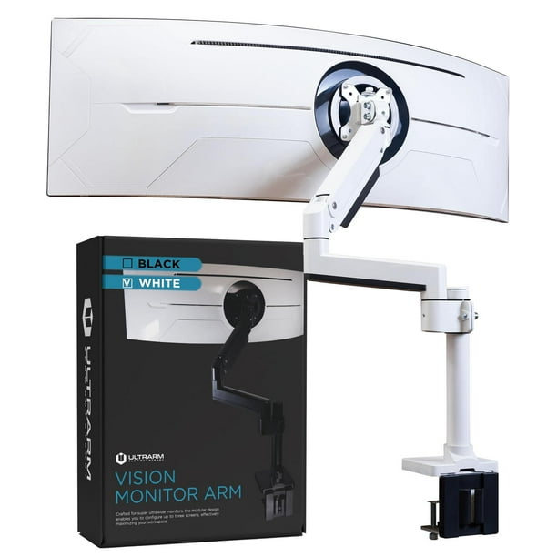 Brazo para Monitor ULTRARM Negro Ajustable para Monitores Ultrapanorámicos hasta 57" y 44 Libras