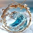 thumbnail image 5 of Ocean's Oath Jewelry Set, Adjustable Ocean Wave Necklace/Ring/Earring Summer Marine Theme Jewelry Packs Romance From The Sea-ocean's Oath Inspirational Friendship Blue Ocean Jewelry Gift for Women, 5 of 6