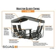 thumbnail image 2 of Sojag Houston 5 x 9 x 6 ft Dark Brown 4-Seater Glider Swing, 2 of 11