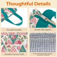 thumbnail image 4 of Pioneer Flower Floral Print Pattern Insulated Lunch Bag for Women & Adults,Large Portable Soft Cooler Lunch Bag,Thermal Food Storage Tote with Pearl Cotton,8.66L,8.75x5.75x9.5 Inch, 4 of 6