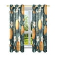 thumbnail image 7 of Yayeee Window Curtains Set of 2 for Living Room Light Filtering 63"x42", Green Oranges, 7 of 7