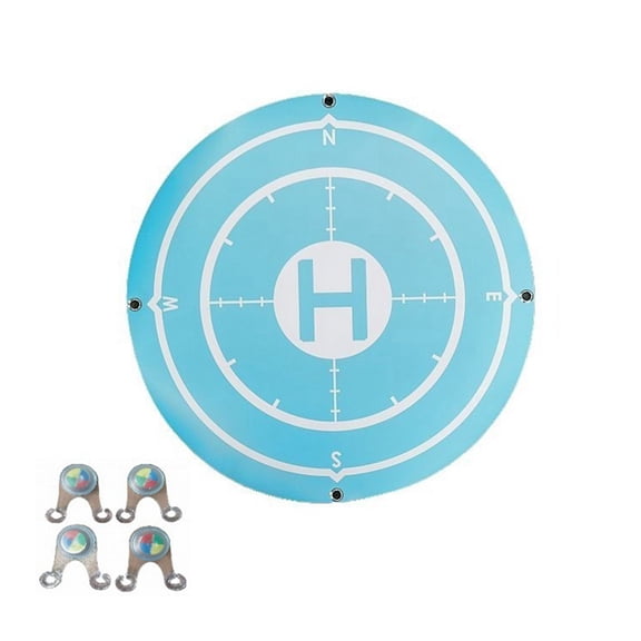 60CM Foldable Drone Landing Pads Portable Landing Platfrom Waterproof Stain-Proof for Drone Universal Blue