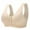 Beige, variant on 3Pack Everyday Cotton Snap Bras - Women's Front Easy Close Builtup Sports Push Up Bra with Padded