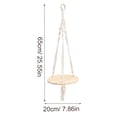 thumbnail image 2 of Estante colgante de pared de macramé, estante colgante de pared bohemio, estante colgante de pared para plantas, estante colgante de cuerda tejida, 2 of 6
