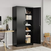 Fesbos Metal Storage Cabinet with Lockable Door,5 Adjustable Shelves - 71 Steel File Tool Organizer Cabinets for Office,Home,Garage,School,Warehouse,Industrial