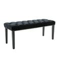 thumbnail image 4 of Jopath Upholstered Tufted Bench Ottoman , Velvet Dining Bench Bedroom Bench Footrest Stool Accent Bench for Entryway Dining Room Living Room, Black, 4 of 6