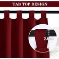 thumbnail image 4 of Cortinas opacas Laklulu - Cortina roja para sala de estar, decoración de ventanas, bloque luminoso, anti-UV, opaca para el hogar, dormitorio, puerta, ahorro de energía, L 140 x H 220 cm, 2 piezas,, 4 of 8
