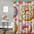 thumbnail image 2 of BCIIG Hearts Bathroom Decoration Set, Colorful Luxury Polyester Cloth Shower Curtain with Hooks, Waterproof Home Bathtubs Curtain Set, Vibrant HD Print, Easy Installation 60"x72, 2 of 7