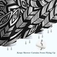thumbnail image 6 of Black Boho Tribal Feathers Pattern Shower Curtain 36"x72" ,Bathroom Decorative Shower Curtains Set with 12 Hooks,Modern Waterproof Washable Shower Curtain, 6 of 6